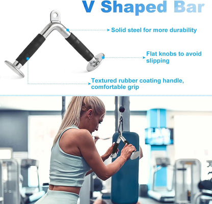 LAT V Bar V Pull Down Handle Row Handle Cable Machine Attachment V324-CABCROSS-V