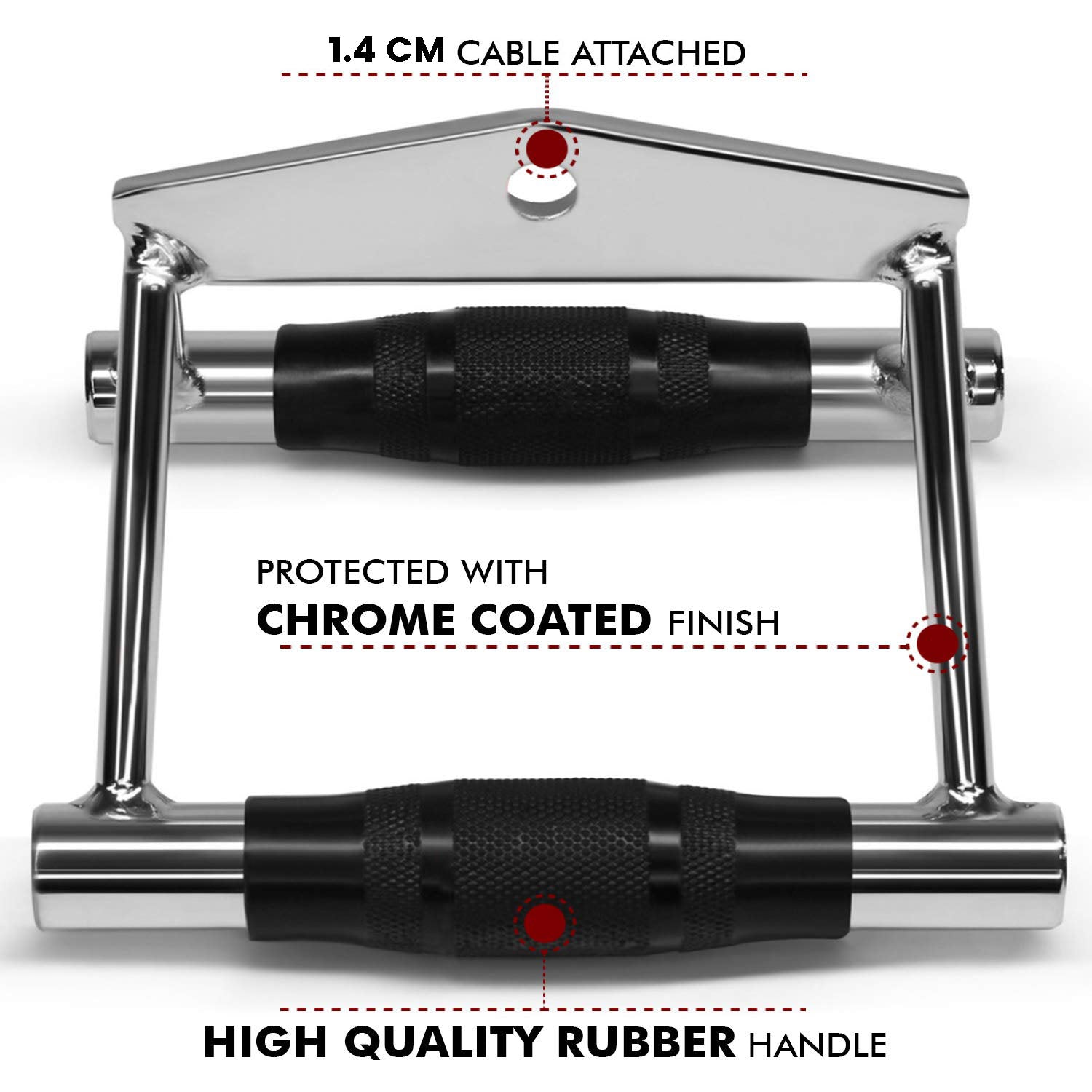 LAT V Bar V Handle Double D Row Handle Cable Machine Attachment V324-CABCROSS-VHANDLE