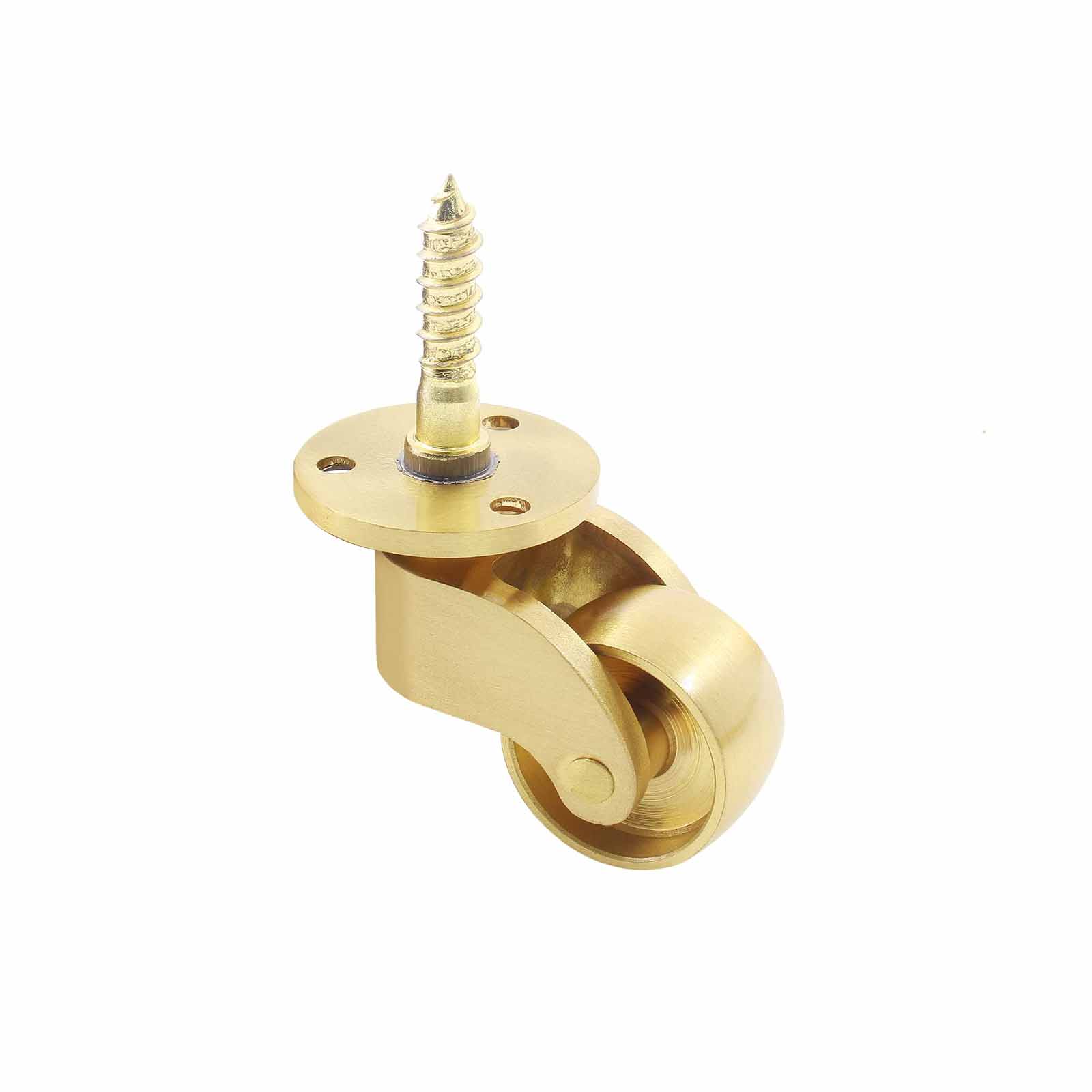 25mm Castor Brass Caster Wheel Swivel Vintage Chairs Cabinet Bed Furniture Wheels Brass V324-CASTER-22MM
