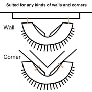 Cat Self Groomer Catnip Dog Cat Toy Corner Groomer Wall Corner Scratcher Comb Grooming Massage Brush Black V324-CATWALLSCRA-BLACK