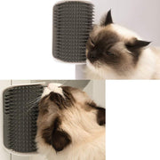 Cat Self Groomer Catnip Dog Cat Toy Corner Groomer Wall Corner Scratcher Comb Grooming Massage Brush V324-CATWALLSCRA-GREY