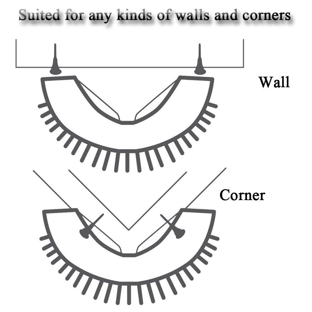 Cat Self Groomer Catnip Dog Cat Toy Corner Groomer Wall Corner Scratcher Comb Grooming Massage Brush V324-CATWALLSCRA-GREY