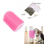 Cat Self Groomer Catnip Dog Cat Toy Corner Groomer Wall Corner Scratcher Comb Grooming Massage Brush Pink V324-CATWALLSCRA-PINK