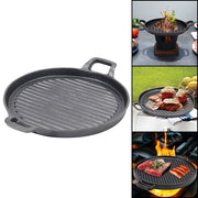 30cm Round Cast Iron Griddle Plate, BBQ Pan Cooking Griddle Grill for StoveF, Oven V324-CIPLATE