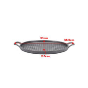 30cm Round Cast Iron Griddle Plate, BBQ Pan Cooking Griddle Grill for StoveF, Oven V324-CIPLATE