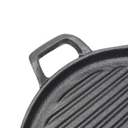 30cm Round Cast Iron Griddle Plate, BBQ Pan Cooking Griddle Grill for StoveF, Oven V324-CIPLATE