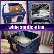24L Cloth Storage Box Closet Organizer Storage Bags Clothes Storage Bags Wardrobe Organizer Idea Blue V324-CLOTHSTOR-BLUE-24L