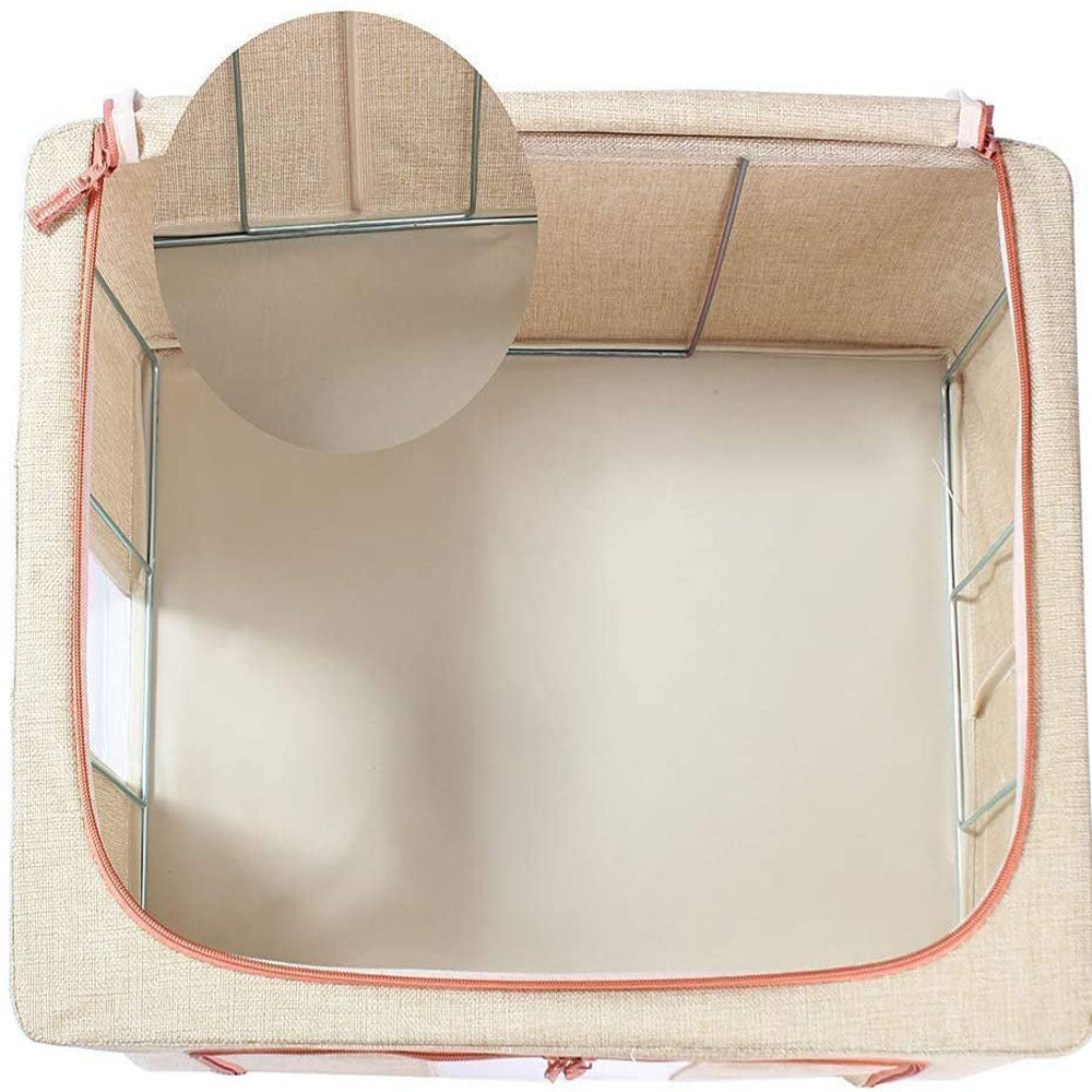100L Cloth Storage Box Closet Organizer Storage Bags Clothes Storage Bags Wardrobe Organizer Idea CREAM V324-CLOTHSTOR-CREAM-100L
