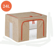 24L Cloth Storage Box Closet Organizer Storage Bags Clothes Storage Bags Wardrobe Organizer Idea CREAM V324-CLOTHSTOR-CREAM-24L