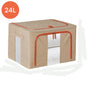24L Cloth Storage Box Closet Organizer Storage Bags Clothes Storage Bags Wardrobe Organizer Idea CREAM V324-CLOTHSTOR-CREAM-24L