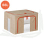 66L Cloth Storage Box Closet Organizer Storage Bags Clothes Storage Bags Wardrobe Organizer Idea CREAM V324-CLOTHSTOR-CREAM-66L