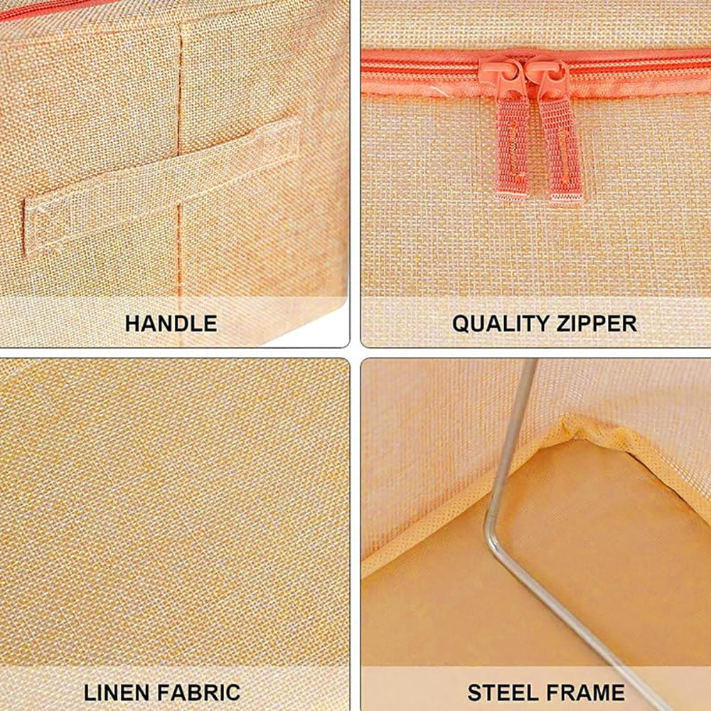 66L Cloth Storage Box Closet Organizer Storage Bags Clothes Storage Bags Wardrobe Organizer Idea CREAM V324-CLOTHSTOR-CREAM-66L