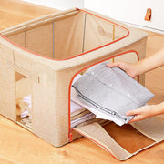 66L Cloth Storage Box Closet Organizer Storage Bags Clothes Storage Bags Wardrobe Organizer Idea CREAM V324-CLOTHSTOR-CREAM-66L