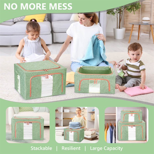 100L Cloth Storage Box Closet Organizer Storage Bags Clothes Storage Bags Wardrobe Organizer Idea GREEN V324-CLOTHSTOR-GREEN-100L