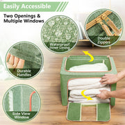 100L Cloth Storage Box Closet Organizer Storage Bags Clothes Storage Bags Wardrobe Organizer Idea GREEN V324-CLOTHSTOR-GREEN-100L