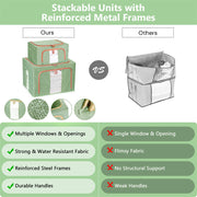 24L Cloth Storage Box Closet Organizer Storage Bags Clothes Storage Bags Wardrobe Organizer Idea GREEN V324-CLOTHSTOR-GREEN-24L