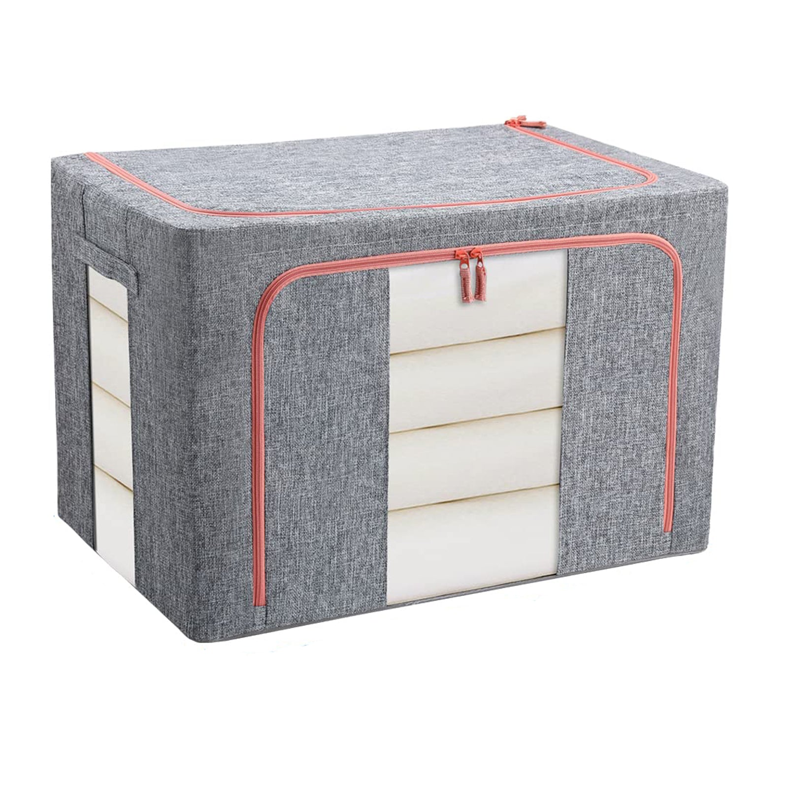 100L Cloth Storage Box Closet Organizer Storage Bags Clothes Storage Bags Wardrobe Organizer Idea Grey V324-CLOTHSTOR-GREY-100L