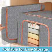 100L Cloth Storage Box Closet Organizer Storage Bags Clothes Storage Bags Wardrobe Organizer Idea Grey V324-CLOTHSTOR-GREY-100L