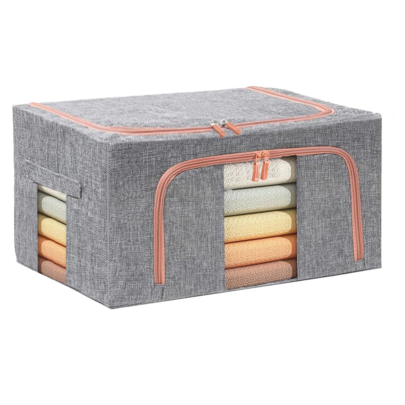 24L Cloth Storage Box Closet Organizer Storage Bags Clothes Storage Bags Wardrobe Organizer Idea Grey V324-CLOTHSTOR-GREY-24L