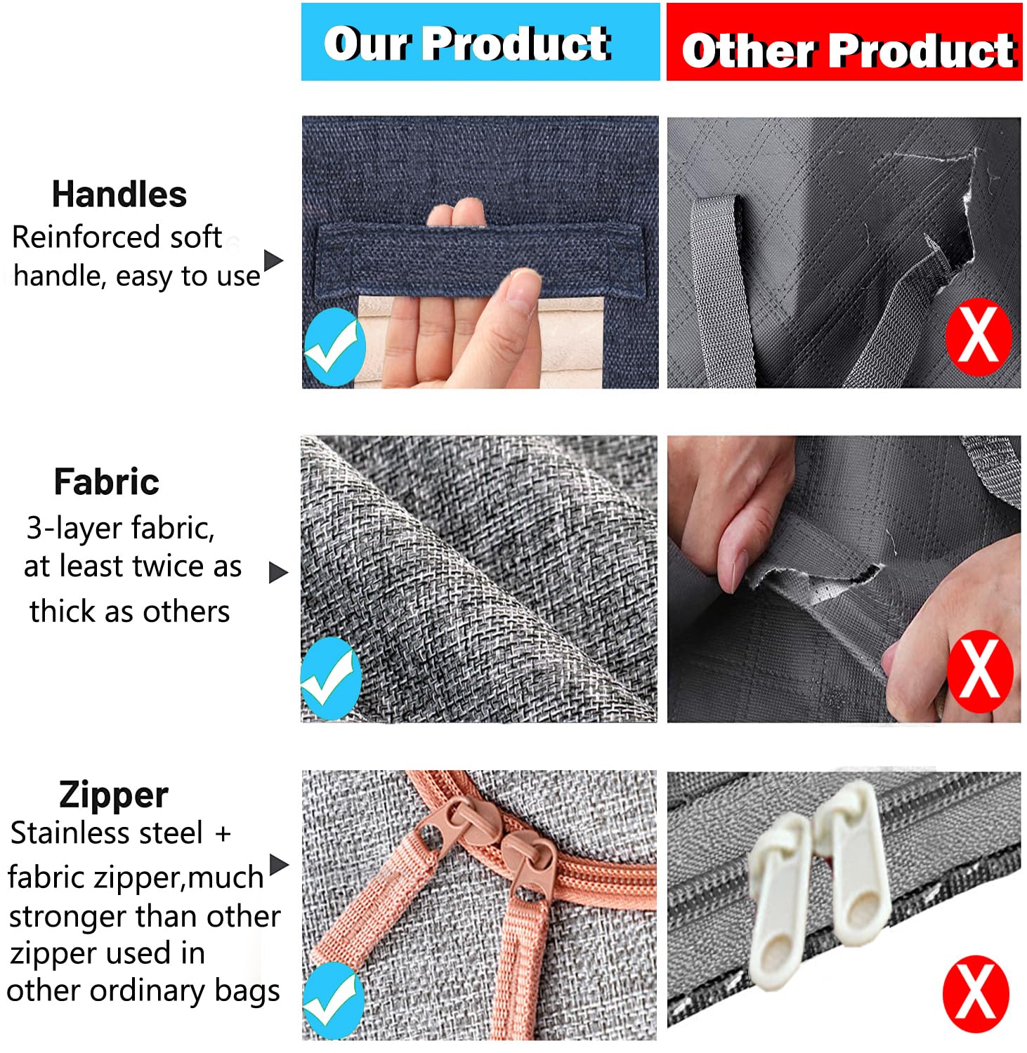 24L Cloth Storage Box Closet Organizer Storage Bags Clothes Storage Bags Wardrobe Organizer Idea Grey V324-CLOTHSTOR-GREY-24L