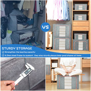 24L Cloth Storage Box Closet Organizer Storage Bags Clothes Storage Bags Wardrobe Organizer Idea Grey V324-CLOTHSTOR-GREY-24L