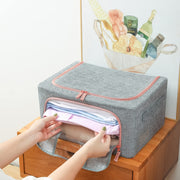 24L Cloth Storage Box Closet Organizer Storage Bags Clothes Storage Bags Wardrobe Organizer Idea Grey V324-CLOTHSTOR-GREY-24L