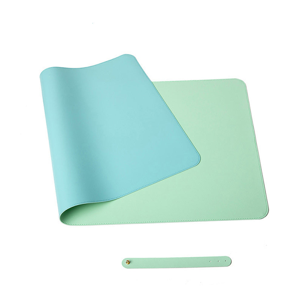 Green 90cm*45cm Dual UseOffice Desk Pad Waterproof PU Leather Computer Mouse Pad V324-COMMP-GREEN9045