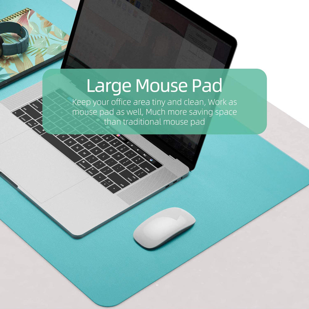 Green 90cm*45cm Dual UseOffice Desk Pad Waterproof PU Leather Computer Mouse Pad V324-COMMP-GREEN9045