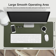 Orange 120cm*60cm Dual Side Office Desk Pad Waterproof PU Leather Computer Mouse Pad V324-COMMP-ORANGE12060
