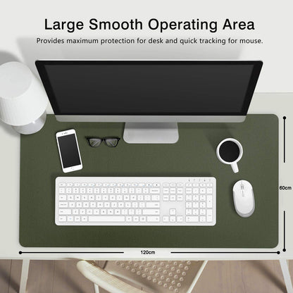 Orange 120cm*60cm Dual Side Office Desk Pad Waterproof PU Leather Computer Mouse Pad V324-COMMP-ORANGE12060