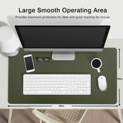 Orange 90cm*45cm Dual Side Office Desk Pad Waterproof PU Leather Computer Mouse Pad V324-COMMP-ORANGE9045