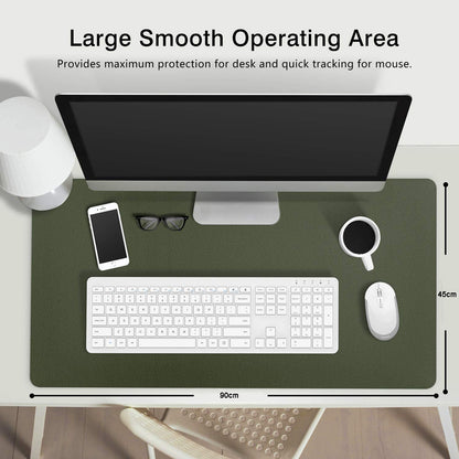 Orange 90cm*45cm Dual Side Office Desk Pad Waterproof PU Leather Computer Mouse Pad V324-COMMP-ORANGE9045