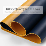 Dark Blue 90cm*45cm Dual Side Office Desk Pad Waterproof PU Leather Computer Mouse Pad V324-COMMP-YELLOW9045