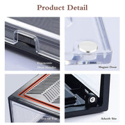 Large Shoe Storage Boxes Stackable Shoe Box Organisers Containers Display Cases Bins Magnetic Door V324-CS-1XSBCLEAR