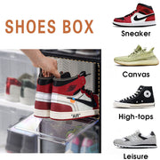 Large Shoe Storage Boxes Stackable Shoe Box Organisers Containers Display Cases Bins Magnetic Door V324-CS-1XSBCLEAR