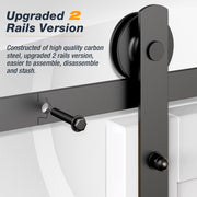 1.5m Heavy Duty Sliding Barn Single Door Hardware Kit Damper Track Rail Roller System V324-CS-BARNRAIL150