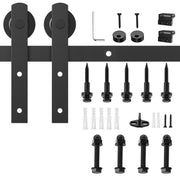 2m Heavy Duty Sliding Barn Single Door Hardware Kit Damper Track Rail Roller System V324-CS-BARNRAIL200