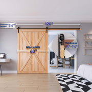 3m Heavy Duty Sliding Barn Single Door Hardware Kit Damper Track Rail Roller System V324-CS-BARNRAIL3M