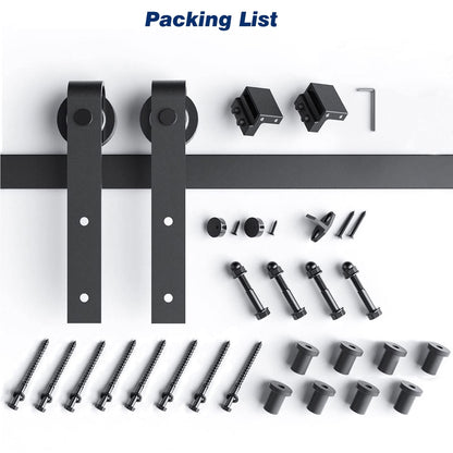 3m Heavy Duty Sliding Barn Single Door Hardware Kit Damper Track Rail Roller System V324-CS-BARNRAIL3M