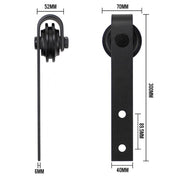 3m Heavy Duty Sliding Barn Single Door Hardware Kit Damper Track Rail Roller System V324-CS-BARNRAIL3M