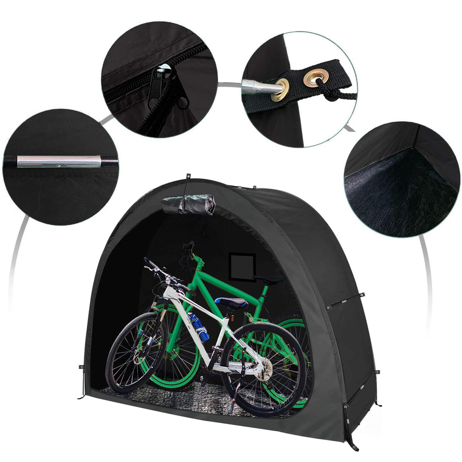 Bike Cover Storage Tent Durable Waterproof Anti-Dust Foldable Outdoor Tools Storage Shed V324-CS-BKTENT