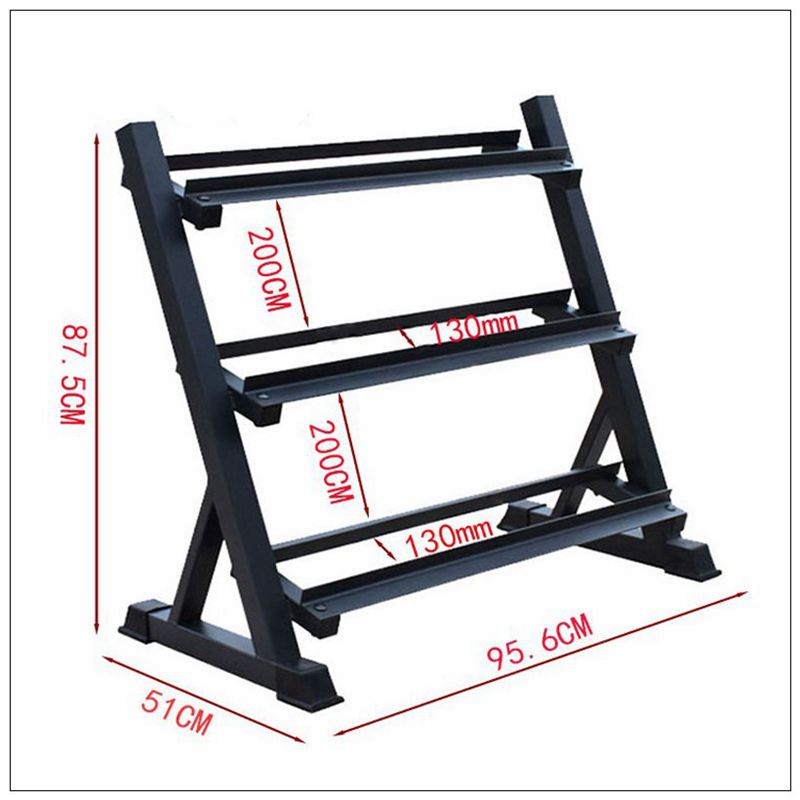 3-Tier Dumbbell Holder Rack Multilevel Weight Storage Organizer for Home Gym V324-CS-CH7014
