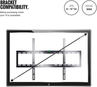 32-70 Inch Fixed TV Wall Mount Bracket TV Bracket Wall Mount up to 75KG V324-CS-EMP-H600-FX
