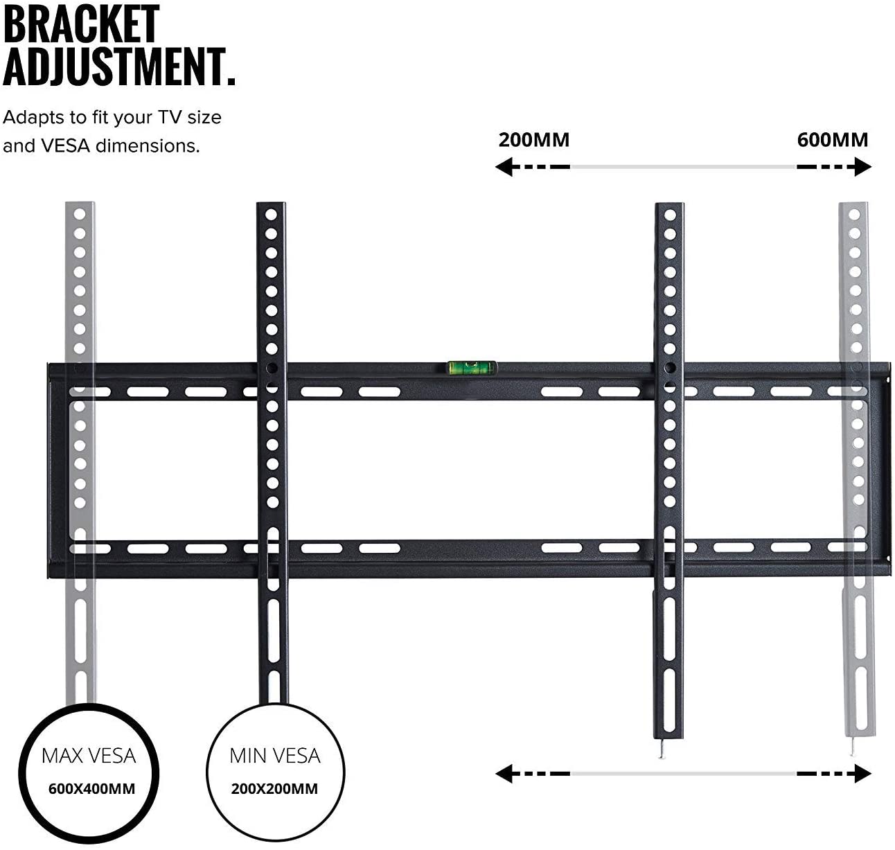 32-70 Inch Fixed TV Wall Mount Bracket TV Bracket Wall Mount up to 75KG V324-CS-EMP-H600-FX