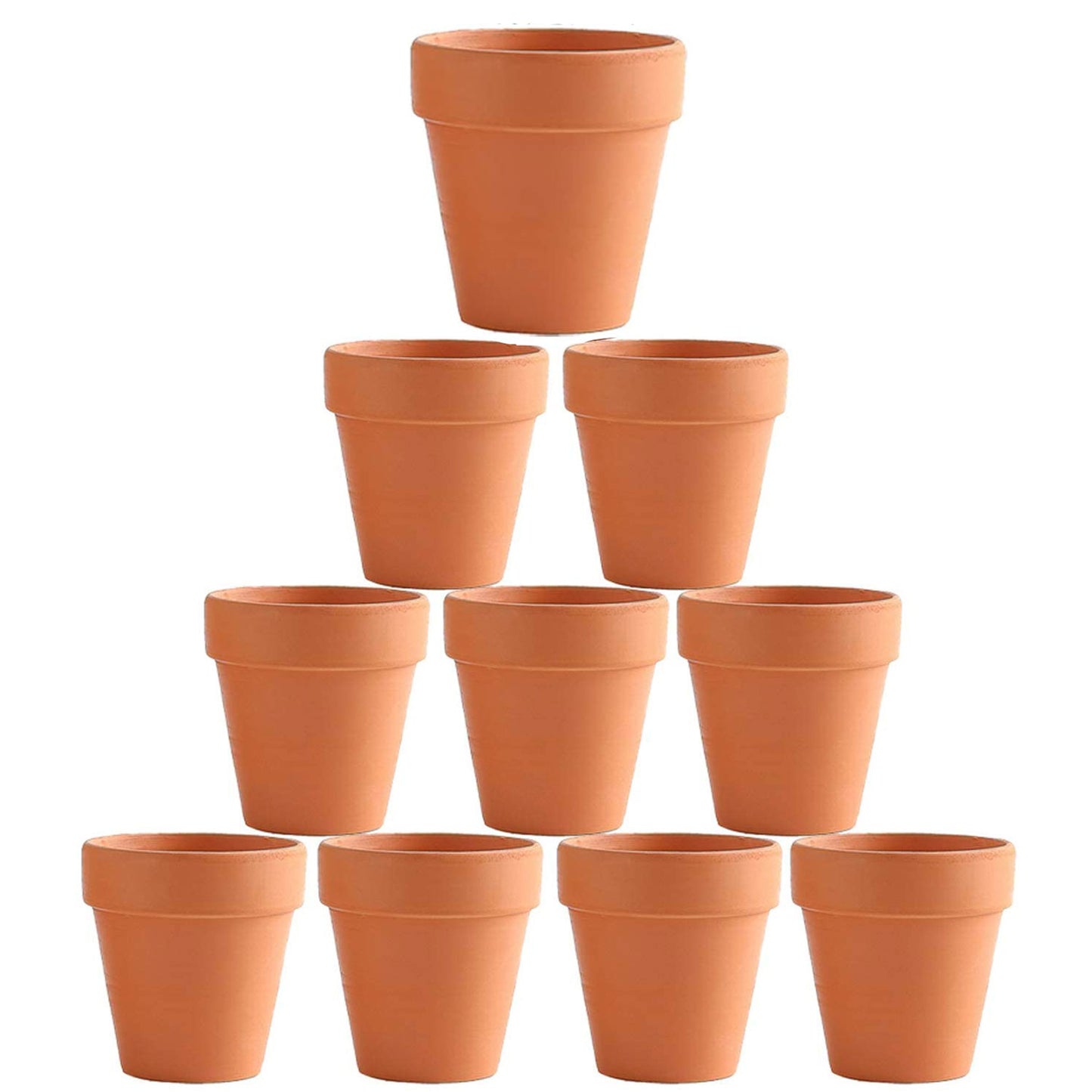 10x 5cm Flower Pot Pots Clay Ceramic Plant Drain Hole Succulent Cactus Nursery Planter V324-CS-GD-10XPT55