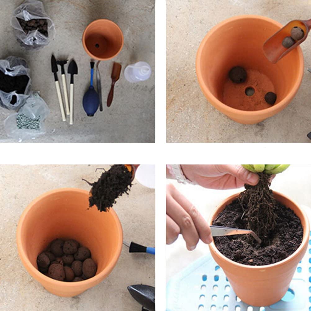 10x 5cm Flower Pot Pots Clay Ceramic Plant Drain Hole Succulent Cactus Nursery Planter V324-CS-GD-10XPT55