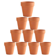 10x 6cm Flower Pot Pots Clay Ceramic Plant Drain Hole Succulent Cactus Nursery Planter V324-CS-GD-10XPT66