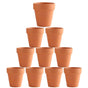10x 8cm Flower Pot Pots Clay Ceramic Plant Drain Hole Succulent Cactus Nursery Planter V324-CS-GD-10XPT88
