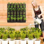 36 Pockets Wall Hanging Planter Planting Grow Bag Vertical Garden Vegetable Flower Black V324-CS-GD36POBK