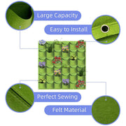 36 Pockets Wall Hanging Planter Planting Grow Bag Vertical Garden Vegetable Flower Green V324-CS-GD36POGR